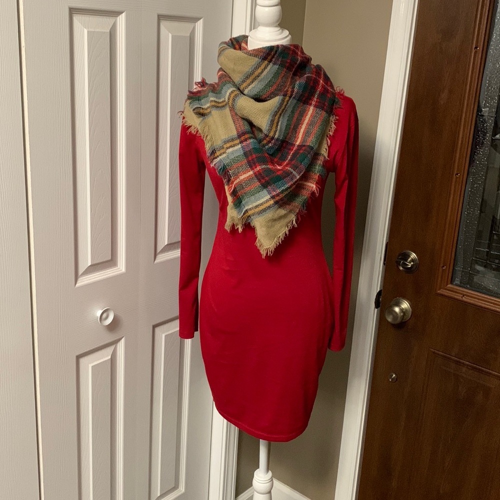 PIKO long sleeve Red Dress